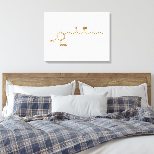 Toile Gingerol Molecule formule chimique (Insitu(Chambre))