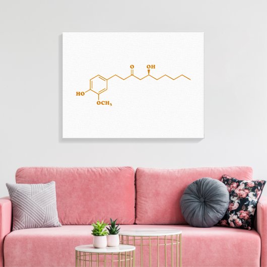Toile Gingerol Molecule formule chimique (Insitu(Salon))