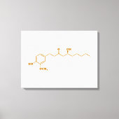 Toile Gingerol Molecule formule chimique (Recto)
