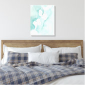 Toile Ginkgo sur Dusty Turquoise - Blanc (Insitu(Chambre))