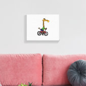 Toile Girafe Cool qui fait du vélo (Insitu(Salon))