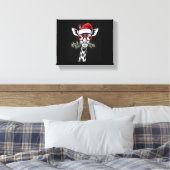 Toile Girafe de Noël Chapeau de Père Noël Pyjama Cadeau (Insitu(Chambre))