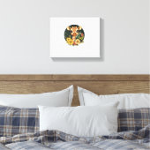 Toile Girafe Entourée De Fleurs Vibrantes (Insitu(Chambre))