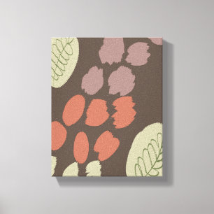 Toile Girafe florale botanique biologique Boho Doodles
