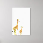 Toile Girafe mère et bébé – Un lien affectueux (Recto)