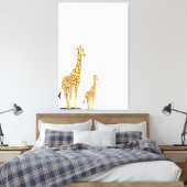 Toile Girafe mère et bébé – Un lien affectueux (Insitu(Chambre))