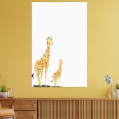 Toile Girafe mère et bébé – Un lien doux (Insitu(Salon))