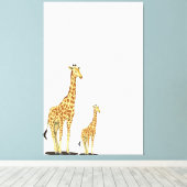 Toile Girafe mère et bébé – Un lien doux (Insitu (Plancher de Bois))