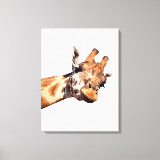 Toile Girafe portrait animal africain (Recto)