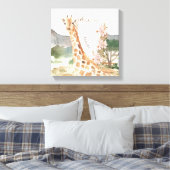 Toile Giraffe aquarelle en Savannah africaine (Insitu(Chambre))