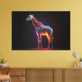 Toile Giraffe colorée (Insitu(Salon))