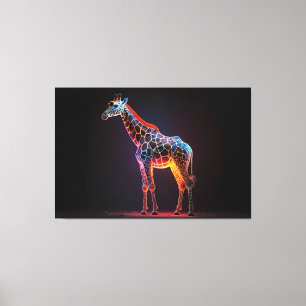 Toile Giraffe colorée