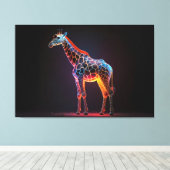 Toile Giraffe colorée (Insitu (Plancher de Bois))