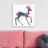 Toile Giraffe colorée (Insitu(Salon))