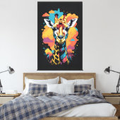 Toile Giraffe colorée (Insitu(Chambre))