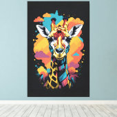 Toile Giraffe colorée (Insitu (Plancher de Bois))