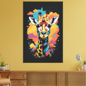 Toile Giraffe colorée (Insitu(Salon))