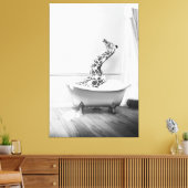 Toile Giraffe dans une baignoire Poster (Insitu(Salon))