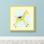 Toile Giraffe de carrousel par Juin Erica Vess (Insitu (Plancher de Bois))