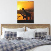 Toile Giraffe Famille 2 (Insitu(Chambre))