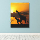 Toile Giraffe Famille 2 (Insitu (Plancher de Bois))