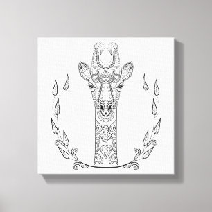 Toile Giraffe inspirée 6
