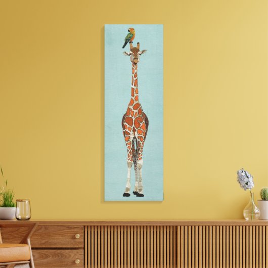 TOILE GIRAFFE & PARROT (Insitu(Salon))