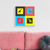 Toile Giraffes colorées (Insitu(Salon))