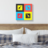 Toile Giraffes colorées (Insitu(Chambre))