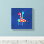 Toile Giraffes de cartons mignons (Insitu (Plancher de Bois))