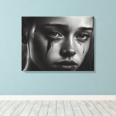 Toile Girl with tears (Insitu (Plancher de Bois))