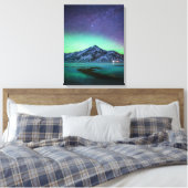 Toile Glace et neige | Aurora Borealis Voie Lactée Islan (Insitu(Chambre))
