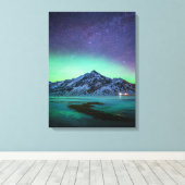 Toile Glace et neige | Aurora Borealis Voie Lactée Islan (Insitu (Plancher de Bois))