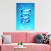 Toile Glace flottante éclaboussure – Art numérique dynam (Insitu(Salon))