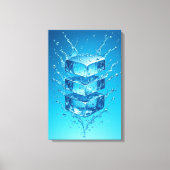 Toile Glace flottante éclaboussure – Art numérique dynam (Recto)