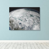 Toile Glace marine au-dessus de l'Amérique du Nord (Insitu (Plancher de Bois))