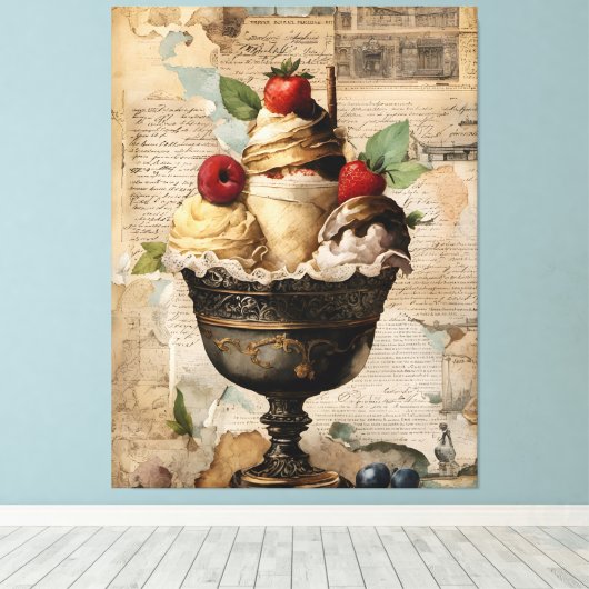 Toile Glace Sundae Collage (Insitu (Plancher de Bois))