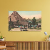 Toile Glacier, MT - Vue de deux chalets et du mont Rockw (Insitu(Salon))