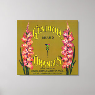 Toile Gladiola Marque Citrus Étiquette