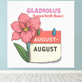 Toile Gladiolus - Fleur De Naissance Pour Août (Insitu (Plancher de Bois))