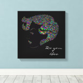 Toile Glam Girl self girl citation puissance (Insitu (Plancher de Bois))