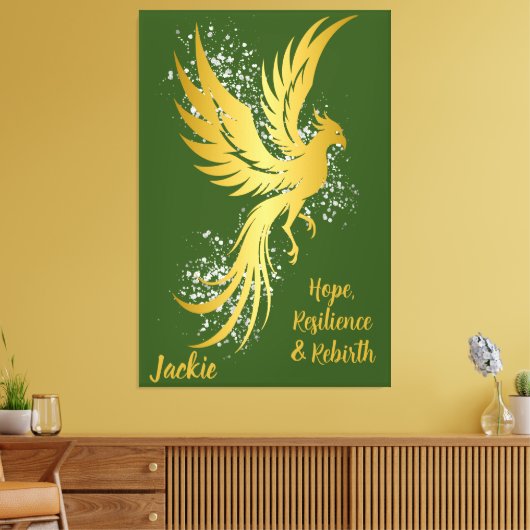 Toile Glam Gold Phoenix Silver Parties scintillant Monog (Insitu(Salon))