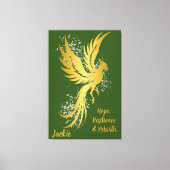 Toile Glam Gold Phoenix Silver Parties scintillant Monog (Recto)