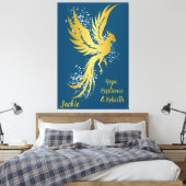 Toile Glam Gold Phoenix Silver Parties scintillant Monog (Insitu(Chambre))