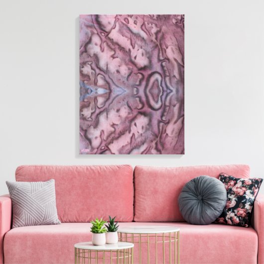 Toile Glam Metal II Stretched Canvas Print (Insitu(Salon))