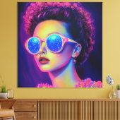 Toile Glamour Neon Galaxy (Insitu(Salon))