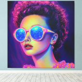 Toile Glamour Neon Galaxy (Insitu (Plancher de Bois))