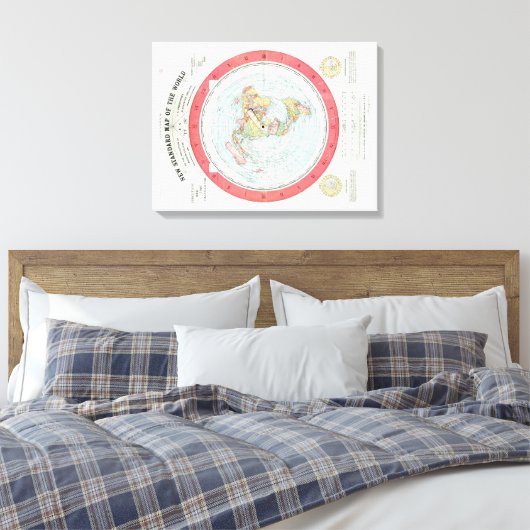 Toile Gleason's NEW STANDARD MAP OF THE WORLD - Canvas (Insitu(Chambre))