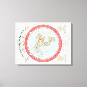 Toile Gleason's NEW STANDARD MAP OF THE WORLD - Canvas