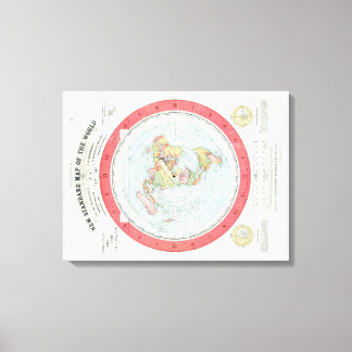 Toile Gleason's NEW STANDARD MAP OF THE WORLD - Canvas